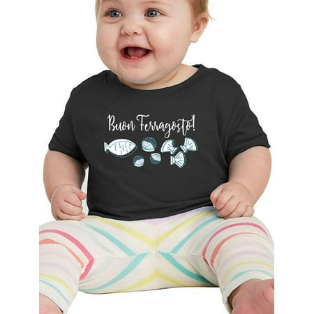 

Buon Ferragosto Seafood Doodles T-Shirt Infant -Image by Shutterstock 6 Months