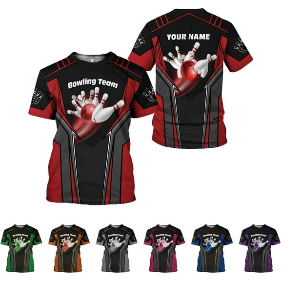 Custom Bowling Shirts for Men Bowling Shirts Bowling Shirts Unisex Bowling Jerseys for Men Custom Bowling Shirts for Men (Red, S)