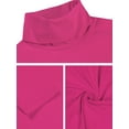 thumbnail image 7 of Unique Bargains Men's Pullover Lightweight Long Sleeve Top Turtleneck T-Shirt 40 Rose Red, 7 of 7