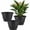 Black, variant on 3 Pack 11 Inch Plant Pots Lightweight Planters with Drainage Holes,Durable Indoor & Outdoor Flower Pots for Garden,Patio & Home Decor(Pottery Red)
