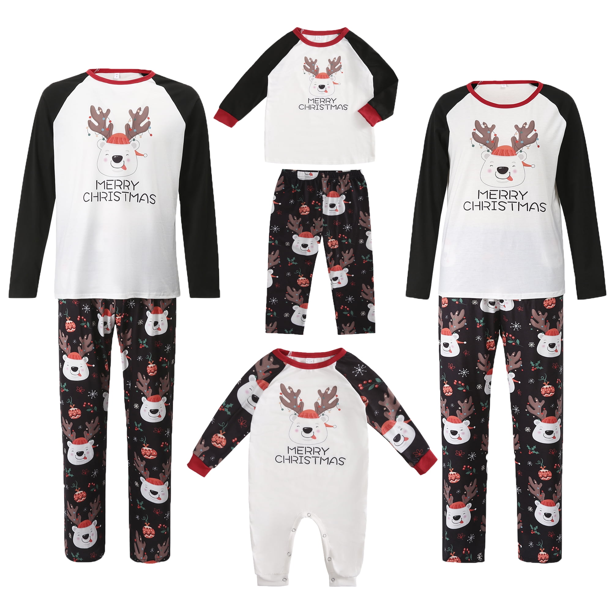 Shuttle tree Family Matching Christmas Pajamas Plus Size Xmas Pjs Set ...
