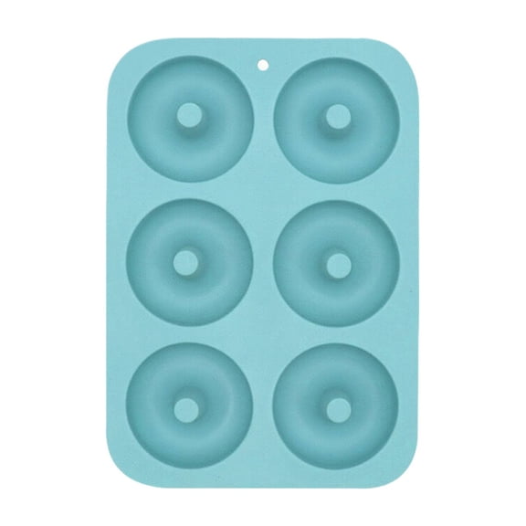 Clearance Under $3.56! 1 Pack Silicone Donut Pan, Non-Stick 6-Cavity Mold for Baking and Desserts (Light Blue, One Size)