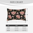 thumbnail image 4 of Pofeuu Rose Flowers Print Polyester Microfiber Plush Pillowcases, Super Soft and Cozy Pillow Case Covers with Envelop Closure（Pillow core not included）-16"x24", 4 of 6