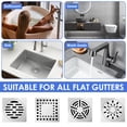 thumbnail image 6 of 100 Pcs Disposable Drain Cover & Drain Snake Stickers - 10cm Round Shower Drain Cover & Hair Catcher for Shower Drain - Perfect for Bath & Kitchen - Mesh Stops Human & Pet Hair, 6 of 12