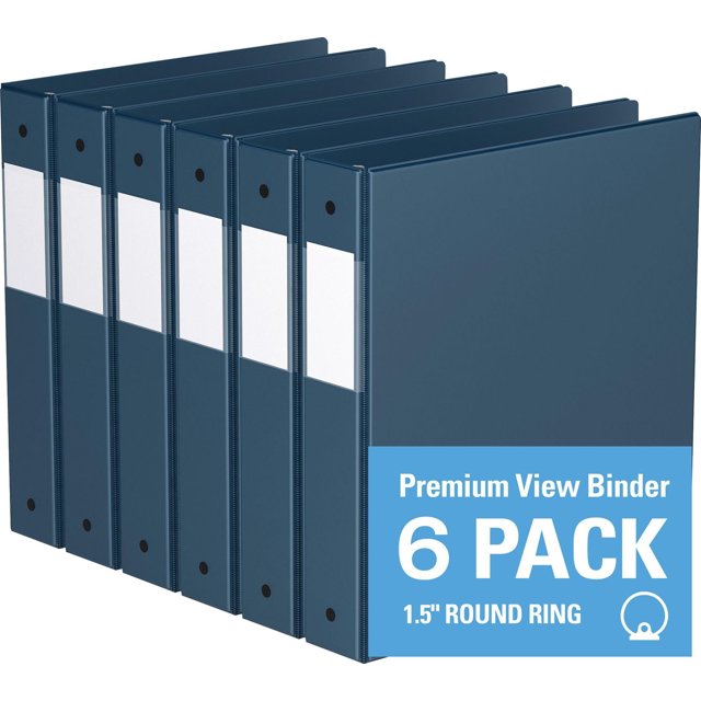 Davis Group, Premium Economy, Round Ring, Binder, 6 Pack, 1.5"