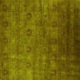 thumbnail image 1 of Ahgly Company Machine Washable Indoor Square Oriental Yellow Industrial Area Rugs, 6' Square, 1 of 4