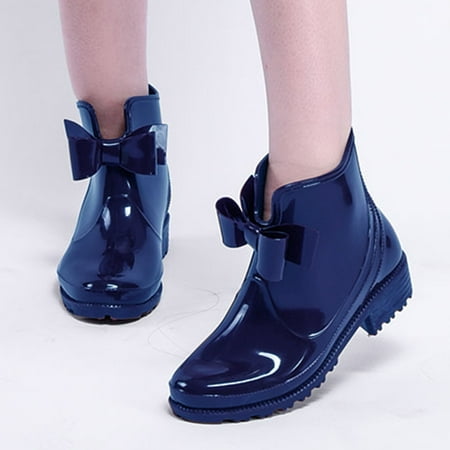 

Cathalem Mens Show Boots Women Rain Shoes Waterproof Shoes Comfortable Light Ankle Rain Boots Frosted Outdoor Rain Boots Shoes Blue 7.5