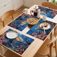 thumbnail image 5 of Coastal Turtle Placemats Set of 12 Turquoise Coral Tropical Ocean Animal Fish Place Mats Indoor Wipeable Table Mats Washable Dining Table Placemats for Kitchen Holiday Party Home Decor 13x19 Inch, 5 of 9