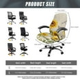 thumbnail image 6 of Xixirimido Butterfly Dragonfly Sunflower Print Stretch Office Chair Cover Computer Chair Cover for Armrest Chair Universal Rotating Boss Chair Slipcovers High Back Desk Chair Seat Protector, Large, 6 of 6