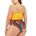 thumbnail image 4 of RKSTN Swimsuits for Women Two Piece Bathing Suits Ruffled Flounce Top with High Waisted Bottom Bikini Set Plus Size Swimwear Bathing suit, 4 of 6