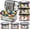 6PCS 12x9x7 inches, variant on 6 Pack Toy Storage Bag with Name Label& Manual Pocket for Lego Bricks, Reusable Waterproof PVC Toy Organizer Case for Building Blocks, Board Games, Puzzles