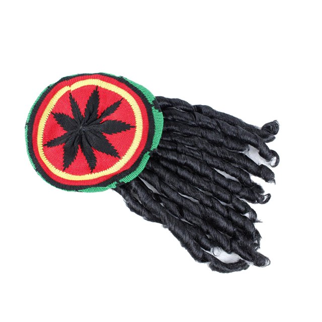 Gorro Reggae Rasta con , accesorios para disfraz, gorro de vestir, peluca Yuyangstore Sombrero rasta con rastas