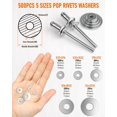 thumbnail image 3 of INCLY 1000PCS Aluminum Pop Rivets Assortment Kit, 14 Sizes Pop Rivets (3/32" 1/8" 5/32" 3/16" 1/4") with 5 Size 304 Stainless Steel Backup, 3 of 7