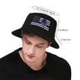 Thin Blue Line Usa Skull Flag Bucket Hats Fashion Teens Beach Caps Sun