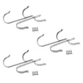 thumbnail image 1 of Pool Pole Hanger Premium 6Pcs Aluminium Holder Set, Perfect Hooks for Telescopic Poles, Skimmers, Leaf Rakes, Nets, 1 of 5