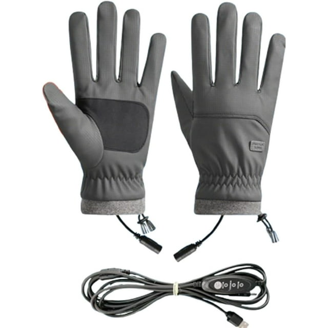 Wzzjkit Gants Chauffants USB Hiver Chauffe-Mains Écran Tactile Compatibles 3 Réglages de Température Réglables pour Travail Extérieur