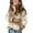 Khaki, variant on DOKOTOO Women Sweater Tops Autumn Winter V-Neck Oversized Colorblock Knitted Pullover Blouses Jumper Tops XL 16-18