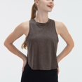 thumbnail image 4 of Daiosportswear Workout Tank Tops Open Back Yoga Exercise Shirts Tie Back Athletic Clothes for Women,Cover-Up for Women Gray L(L), 4 of 9