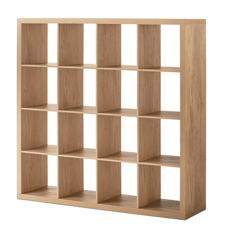 Better Homes & Gardens 16-Cube Square Storage Organizer, Natural