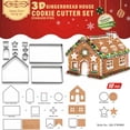 thumbnail image 4 of 10 unids 3D casa de pan de jengibre escenario de Navidad de acero inoxidable cortadores de galletas Set Biscuit Mold Fondant Cutter Baking Tool, 4 of 5