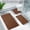 Brown, variant on 3-Piece Cobblestone Bathroom Mat Set, 25D Sponge Absorbent Non-Slip Velvet Fleece Rugs