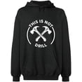 thumbnail image 2 of OXI Hoodie Sweatshirt - This is Not Drill, Basic Casual Hoodie for Men's and Women Fleece Hoodie Long Sleeve - Dark Heather Small, 2 of 3
