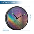 thumbnail image 3 of Indoor 12' Voice-Activated Luminous Decoration Wall Clock With LED Night Light Rainbow Holographic, 3 of 8