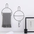 thumbnail image 6 of Wall-Mounted Towel Rack Round Shelf Multifunctional Towel Hanger Iron Bathroom Hardware Set, for Bathroom Kitchen (28 x 20 x 10 cm / 11 x 7.9 x 3.9 in, Black, Gold )[black], 6 of 8