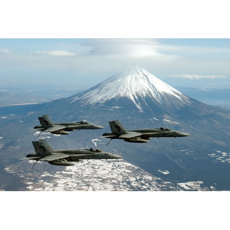 Airborne Flight - LAMINATED POSTER One of the first squadrons airborne to commemorate the F/A-18 programs 5 millionth flight hour was S Poster Print 24 x 36
