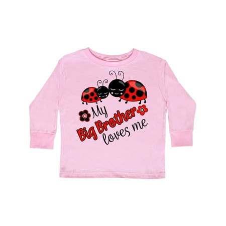 

Inktastic My Big Brother Loves Me with Cute Ladybugs Gift Toddler Boy or Toddler Girl Long Sleeve T-Shirt