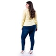thumbnail image 3 of Sueter acanalado con botones Roman Fashion /Tallas Extras, 3157 (Amarillo) amarillo 36, 3 of 5