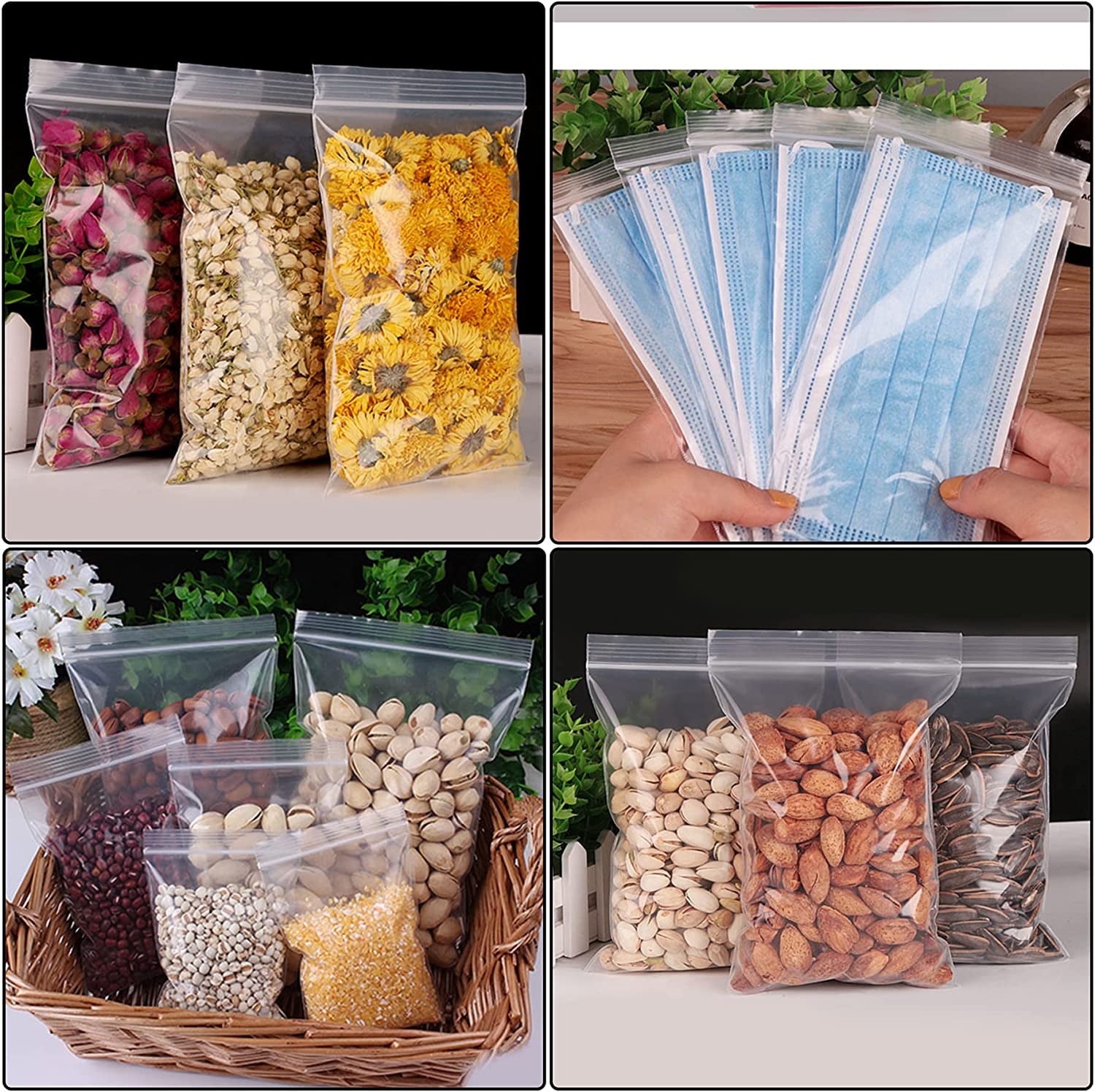 2 Mil 3.2 x 4.2 (3x4 Inch) Resealable Zipper Jumbo Size Plastic Storage  Poly Bags (100)