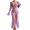 Purple, variant on Levmjia Women Nightgown Soft Nylon Long Sleeve Slip Dress Solid Color Slit Home Sleep Comfortable And Breathable Sleepwear Nightwear