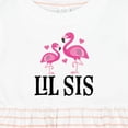 thumbnail image 4 of Inktastic Little Sister Girls Lil Sis Flamingo Girls Baby Dress, 4 of 5