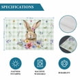 thumbnail image 6 of Bunny Easter Placemats Set of 4, Green Plaid Spring Floral Pastoral Placemats for Dining Table, Place Mats for Kitchen Tabletop, Waterproof Wipeable Dining Table Mats Set, 6 of 9