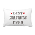 thumbnail image 1 of Best girlfriend ever Quote Heart Throw Pillow Lumbar Insert Cushion Cover Home Decoration, 1 of 3