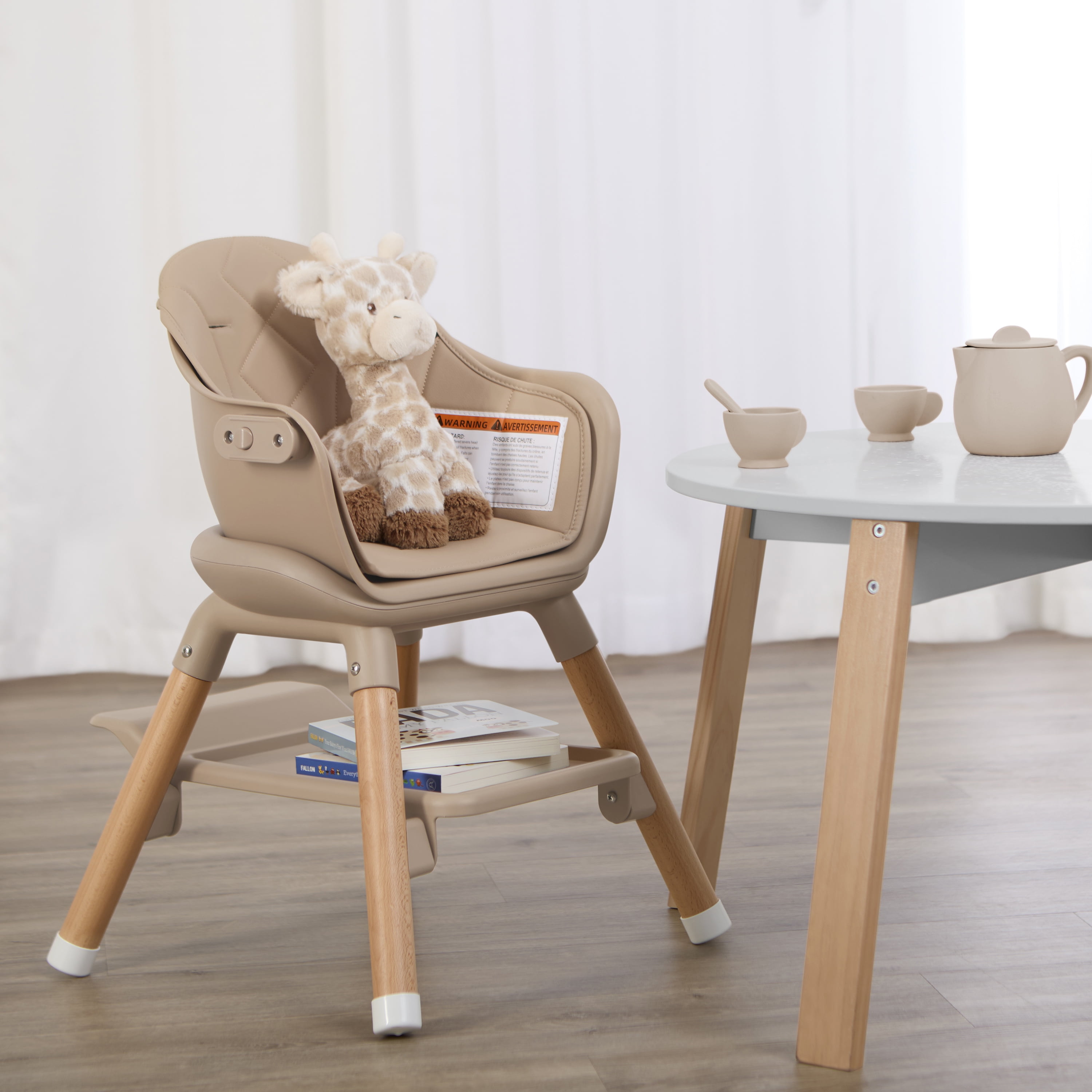 Dream On Me Nibble Nest 3-in-1 Highchair, Beige