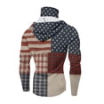thumbnail image 4 of Domuza Upf 50+ Fishing Shirts Men's Usa Flag Print Long Sleeve Protection Sun Hoodie 2026 Summer Outdoor Hiking Running Rash Guard Top Coffee M, 4 of 4