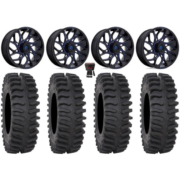 Fuel Runner 18" Wheels Blue 35" XT400 Tires Polaris RZR XP 1000 / PRO XP / Ranger XP 900/1000