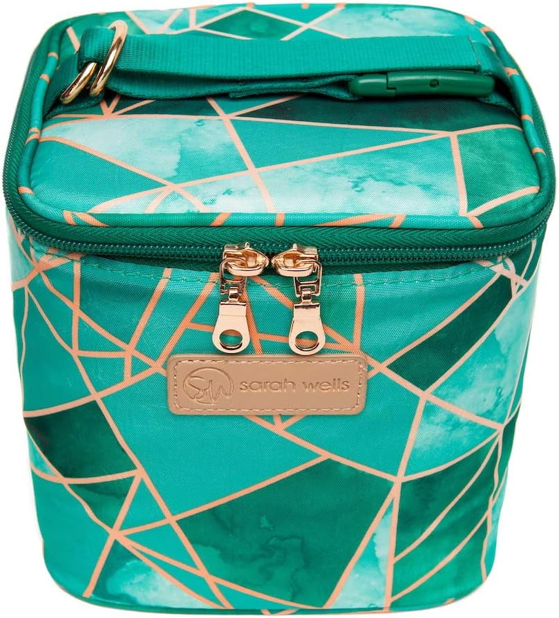 Sarah Wells Cold Gold Breast Milk Cooler Bag with Ice Pack, Insulated Storage for Bottles & Pump Parts, Washable (Limited Edition Mosaic)