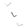 thumbnail image 7 of Tri Tone Stud & Hoop Nose Ring Set, Silvertone/Stainless Steel, 6-Piece, 7 of 7
