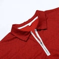 thumbnail image 7 of RUTAYY Men's Outfits Casual 2 Piece Solid Color Zipper Turndown Collar Short Sleeve Blouse and Drawstring Pocket Shorts Chic Holiday Clothing Sets, 7 of 7