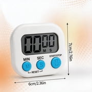 2 Pack Digital Kitchen Timer, Big Display Cooking Timer with Loud Alarm, Magnetic Back and Stand, Electronic Timer for Baking, Classroom, Gym, White