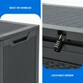 thumbnail image 4 of Dextrus 100 Gallon Resin Deck Box, Outdoor Waterproof Storage box,Lockable,Dark Gray, 4 of 8