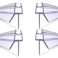 thumbnail image 2 of 4pcs Home For Bottom Shower Door Seal Strip Glass Screen 4 To 6mm Easy Install, 2 of 4