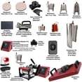 thumbnail image 2 of Combo 16 En 1 EV Technologies plancha sublimacion color roja y 150 articulos, 2 of 8
