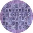 thumbnail image 1 of Ahgly Company Indoor Round Oriental Blue Modern Area Rugs, 5' Round, 1 of 4