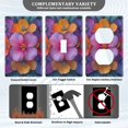 thumbnail image 3 of Yayeee Blank Wall Plate Cover 1-Gang 4.5"x2.7" Home Unused Decorative Outlet, Large Purple Flowers, 3 of 7