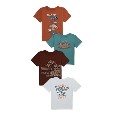 

Garanimals Toddler Boys Short Sleeve Graphic Tee 4-Pack Sizes 12M-5T