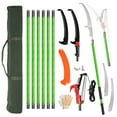 thumbnail image 2 of 24ft Manual Pole Saw Pruner - Lightweight Tree Trimmer with Steel Blade for High Branches & Palms, 2 of 9